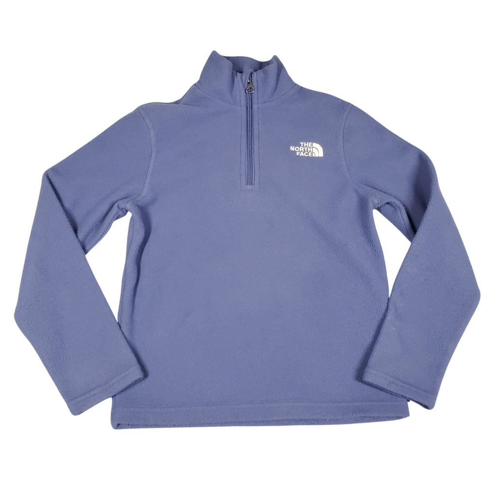 The North Face Kids Glacier Quarter Zip Fleece Pullover Size Small 7/8 Purple